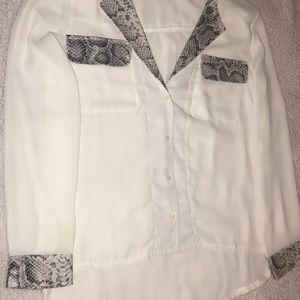 Long sleeve white blouse